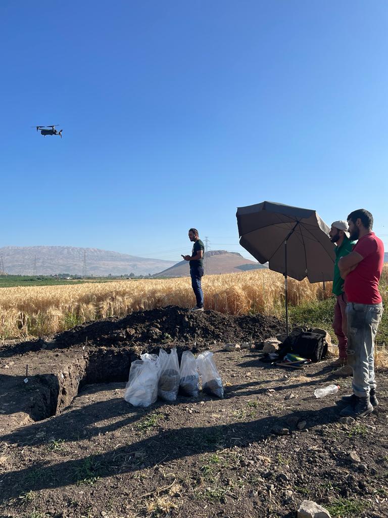 working with drone